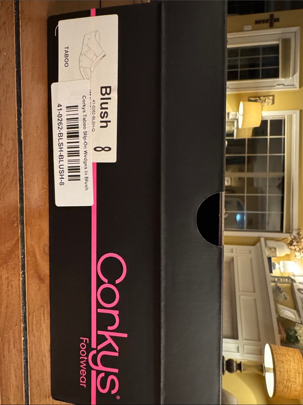 NIB Corkys Blush Pink Cork-Accent Wedge Sandals w/ Gold Zipper Size 8 - Picture 6 of 7